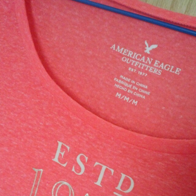 American Eagle(アメリカンイーグル)のピンク☆七分袖Tシャツ　 レディースのトップス(Tシャツ(長袖/七分))の商品写真