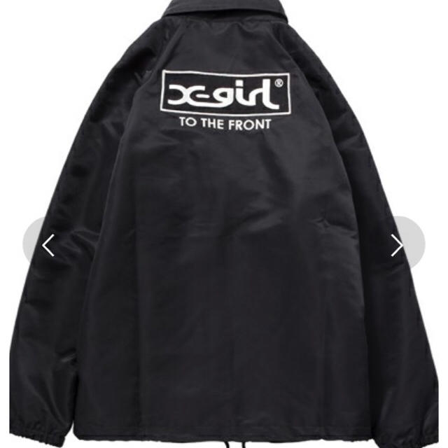 X-girl(エックスガール)のエックスガール コーチジャケット 黒 レディースのジャケット/アウター(ナイロンジャケット)の商品写真
