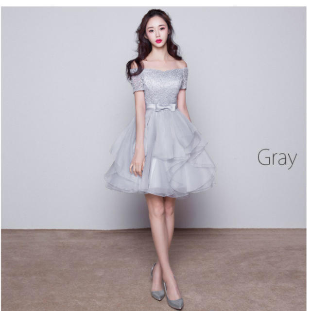 オフショルドレス レディースのフォーマル/ドレス(ミディアムドレス)の商品写真