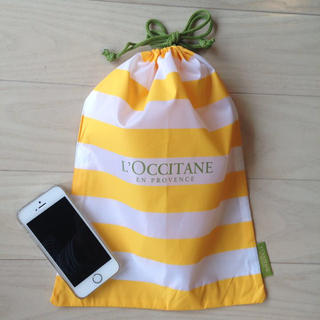 ロクシタン(L'OCCITANE)のL'OCCITANE ロクシタン ストライプ 巾着型バッグ×1枚(ポーチ)