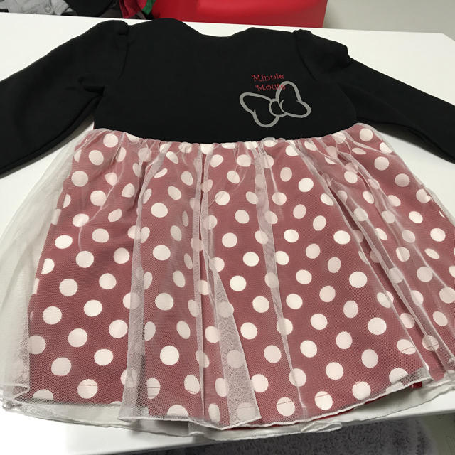 Disney(ディズニー)のちか様専用☆ミニーちゃん 長袖ワンピース95㎝ キッズ/ベビー/マタニティのキッズ服女の子用(90cm~)(ワンピース)の商品写真