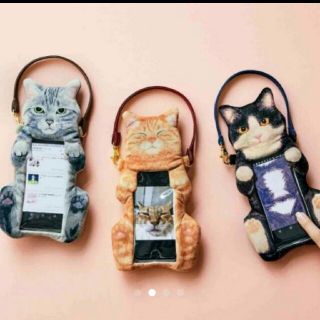 フェリシモ(FELISSIMO)のスマホポーチ♡猫♡新品♡(モバイルケース/カバー)