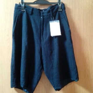 ワイズ(Y's)の【未使用品】ワイズ　ショートパンツ　ネイビー(ショートパンツ)