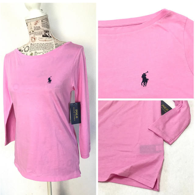 POLO RALPH LAUREN(ポロラルフローレン)の新品✨ラルフローレン ボートネック 九分袖 Tシャツ XS レディースのトップス(Tシャツ(長袖/七分))の商品写真