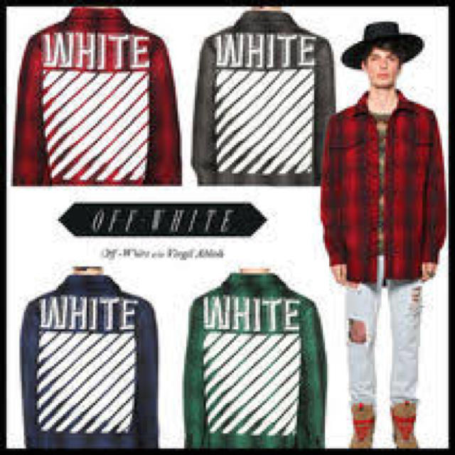 OFF-WHITE 15AW　タータンチェックシャツ　ブラック