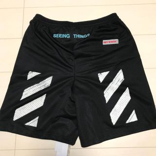 オフホワイト(OFF-WHITE)のS 17SS off-white shorts オフホワイト ショーツ 黒(ショートパンツ)