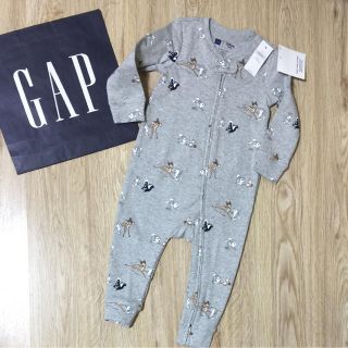 ベビーギャップ(babyGAP)のベビーギャップ カバーオール 80センチ バンビ 総柄(カバーオール)