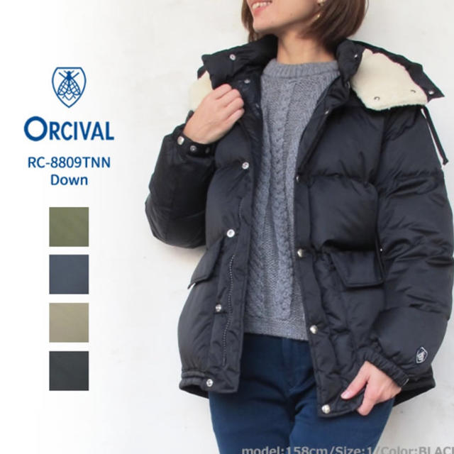 ORCIVAL(オーシバル)の新品タグつき 専用です。オーチバル ナイロンタフタフードダウン1ジャケット レディースのジャケット/アウター(ダウンジャケット)の商品写真