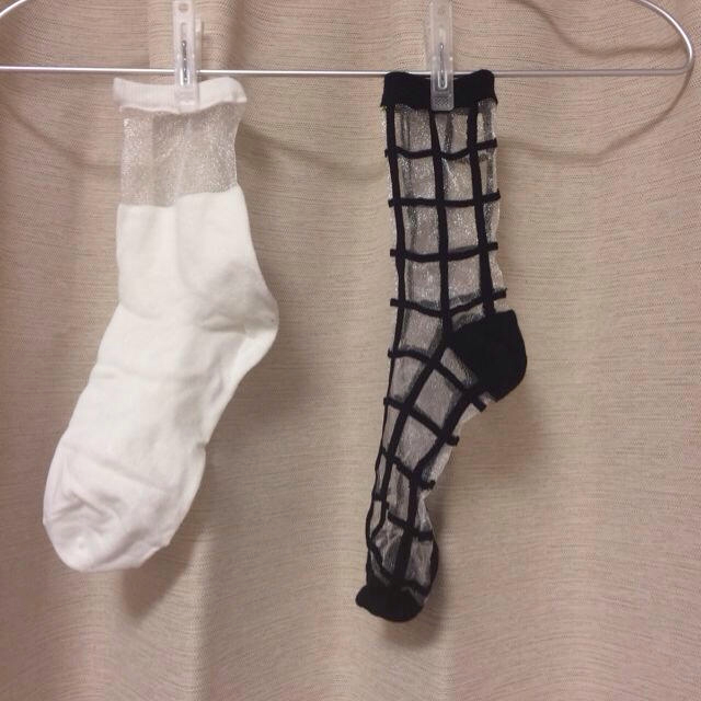 透けてる靴下 レディースのレッグウェア(ソックス)の商品写真