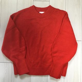 エイチアンドエム(H&M)の【美品】ざっくりニット 赤(ニット/セーター)