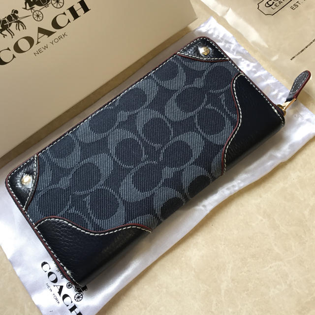 COACH(コーチ)の付属品完備 coach 長財布 デニム コーチ 新品 レディースのファッション小物(財布)の商品写真