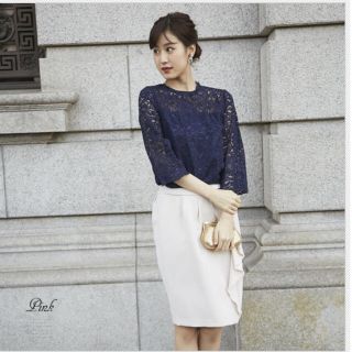 トッコ(tocco)のtocco closet フロントラッフルタイトスカート(ひざ丈スカート)