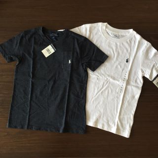 ラルフローレン(Ralph Lauren)の【新品☆特別価格】ラルフローレンTシャツ2枚セット チャコールグレー 白(Tシャツ/カットソー)