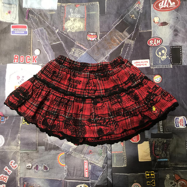 HYSTERIC MINI(ヒステリックミニ)のヒスミニ 110チェックスカート キッズ/ベビー/マタニティのキッズ服女の子用(90cm~)(スカート)の商品写真