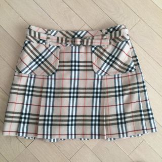 バーバリーブルーレーベル(BURBERRY BLUE LABEL)のS♡バーバリーチェックプリーツスカート♡毛１００%(ミニスカート)