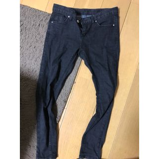 チュー(CHU XXX)のchuu -5kg Hobbit JEANS vol.1s 黒 韓国 スキニー(スキニーパンツ)