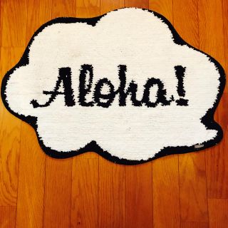 フランフラン(Francfranc)の新品＊フランフラン＊吹き出し＊Aloha!＊アロハ＊マット(玄関マット)