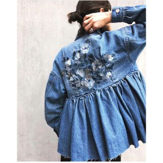 ステュディオス(STUDIOUS)のCLANE 2018SS 今季完売 刺繍パニエデニムジャケット(Gジャン/デニムジャケット)