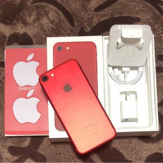 アイフォーン(iPhone)のiPhone7 レッド SIMフリー 128GB(スマートフォン本体)