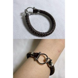 価格は安く イントレチャート Ω OMEGA オメガ 正規美 編込みレザー 茶