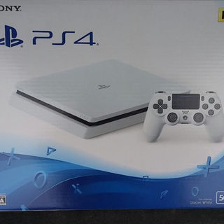 プレイステーション4(PlayStation4)の新品未開封  PS4本体 グレイシャーホワイト CUH-2100AB02(家庭用ゲーム機本体)
