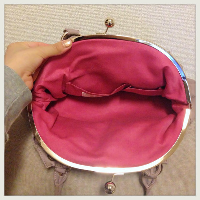 Ｑ♥がまぐちバッグ【美品】 レディースのバッグ(ショルダーバッグ)の商品写真