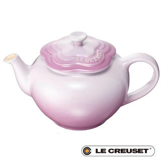 ルクルーゼ(LE CREUSET)の新品 ルクルーゼ フラワーコレクション フルール ティーポット カトレア 紫(食器)