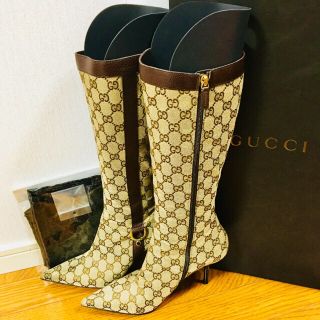 グッチ(Gucci)のゆきんこ様専用 GUCCI GG柄 ブーツ 純正替えカカト付き 数回使用のみ(ブーツ)