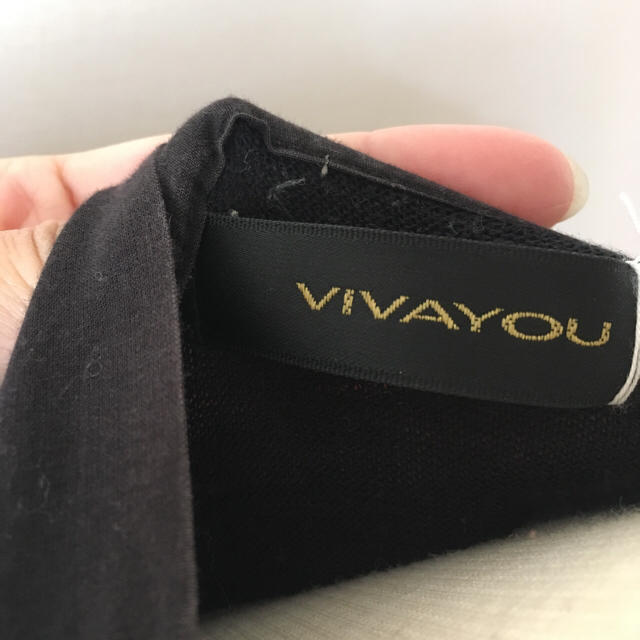 VIVAYOU(ビバユー)のビバユーの胸元リボンのカットソー トップス サイズ2 M レディースのトップス(カットソー(長袖/七分))の商品写真