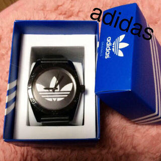 アディダス(adidas)のadidas☆時計、黒(腕時計)