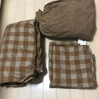 ムジルシリョウヒン(MUJI (無印良品))の無印良品 シングル ふとんカバー 枕カバー ボックスシーツ(シーツ/カバー)