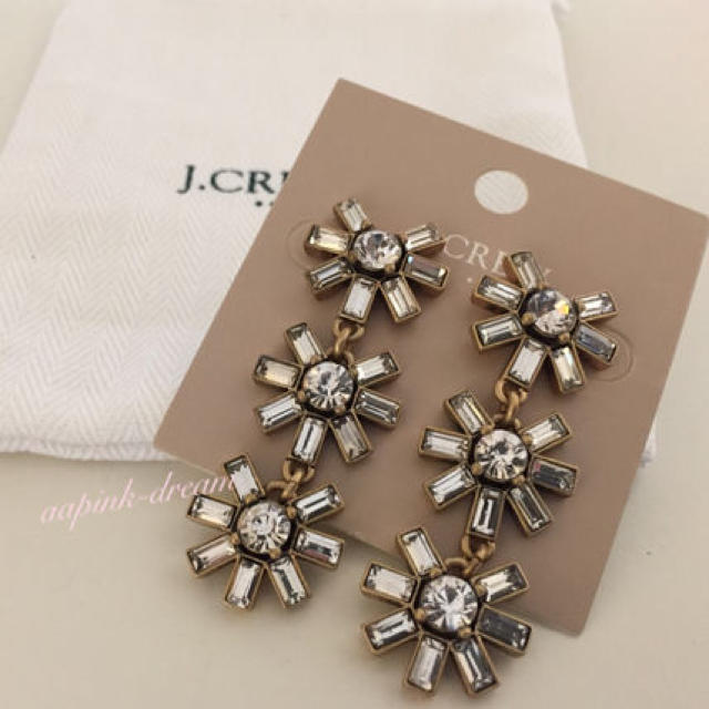 J.Crew(ジェイクルー)の全完売ラスト1☆豪華！！！ビジュークリスタルピアス【J Crew】 レディースのアクセサリー(ピアス)の商品写真