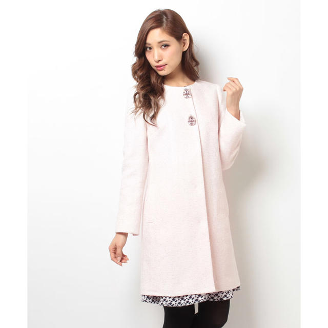 新品タグ付 ジャスグリッティー JUSGLITTY ツイードコート ライト