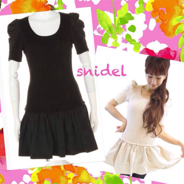 snidel パフスリーブニットワンピ♡