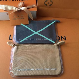 ルイヴィトン(LOUIS VUITTON)のラスト★Paris限定 ヴィトン ルイヴィトン  キャンバスポーチ ベージュ (ポーチ)