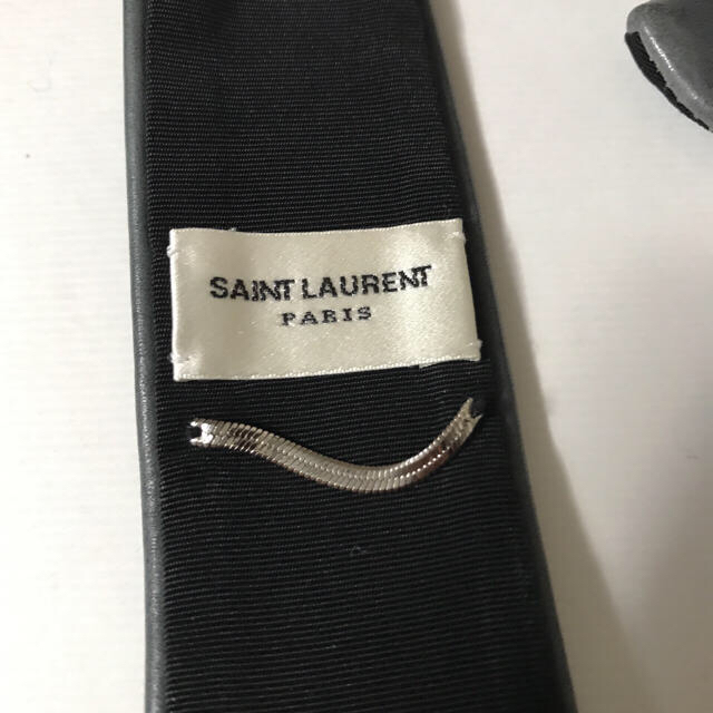 サンローラン  saint laurent paris バイカラーレザータイ