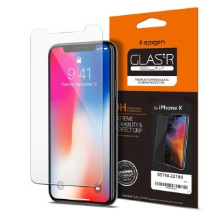 シュピゲン(Spigen)のSpigen iPhoneX ガラスフィルム TPUケース(iPhoneケース)