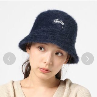 ステューシー(STUSSY)のD様専用♡ステューシーのネイビーアンゴラ混ハット(ハット)