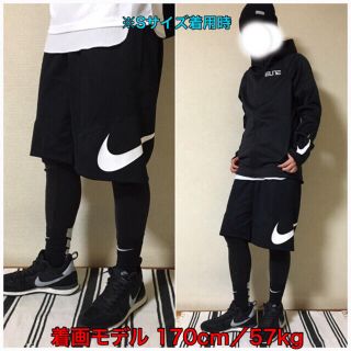 ナイキ(NIKE)の■新品★ナイキ ビッグロゴ ビッグスウォッシュ ハーフパンツ パンツ 黒L(ショートパンツ)