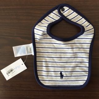 ラルフローレン(Ralph Lauren)の【新品☆ボーダー柄】スタイ ラルフローレン(ベビースタイ/よだれかけ)