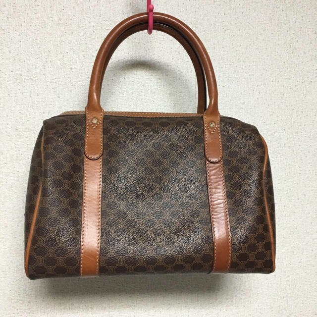 美品 CELINE マカダム柄 ミニハンドバッグ 25cm