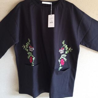 レアセル(rehacer)のrehacer : Flower Pocket  Wide Cutsew(Tシャツ/カットソー(半袖/袖なし))