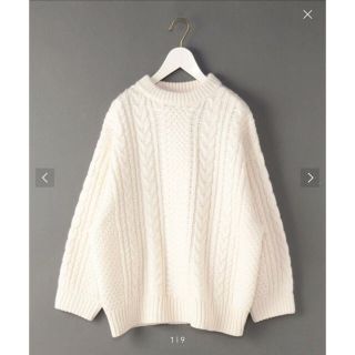 ビューティアンドユースユナイテッドアローズ(BEAUTY&YOUTH UNITED ARROWS)の6(ROKU) CABLE KNIT ケーブルニット(ニット/セーター)