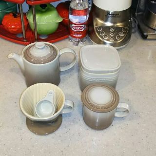 ルクルーゼ(LE CREUSET)のルクルーゼ   ポット・コーヒードリッパー2点セット(ナツメグ)(食器)