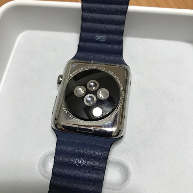 Apple ステンレス レザーループバンド 初代 良品の通販 by JMWTp|アップルウォッチならラクマ Watch - Apple Watch 42mm 超歓迎低価