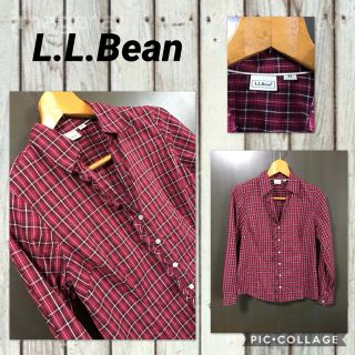 エルエルビーン(L.L.Bean)のL.L.Bean 長袖シャツ ブラウス スキッパー フリル 超美品1部訳ありXS(シャツ/ブラウス(長袖/七分))