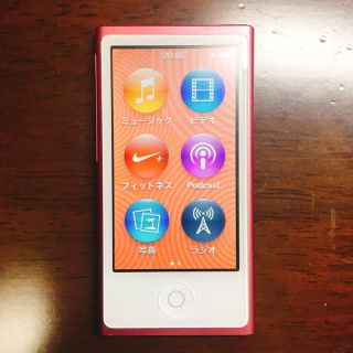 アップル(Apple)のApple iPod nano 16GB ピンク MD475J/A <第7世代>(ポータブルプレーヤー)