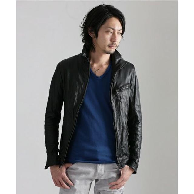 SHELLAC シェラック スタンドネック シングル レザーライダース SHELLAC シェラック スタンドネック シングル レザーライダース