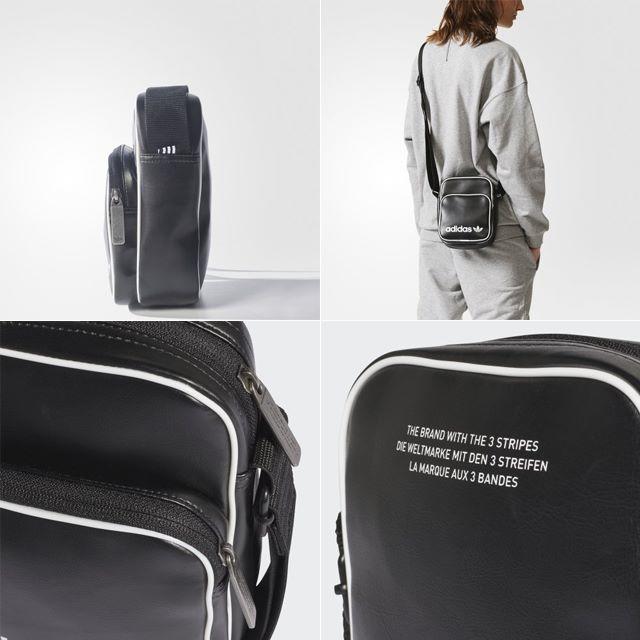 adidas(アディダス)の黒【新品/即発送】adidas オリジナルス ショルダー ミニバッグ ビンテージ レディースのバッグ(メッセンジャーバッグ)の商品写真