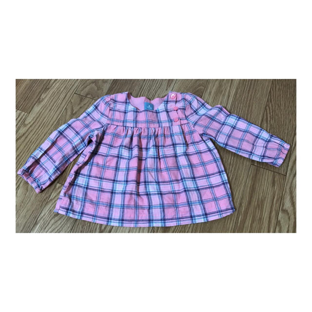babyGAP(ベビーギャップ)のベビーギャップ ピンクトップス ジャンパースカート２点セット キッズ/ベビー/マタニティのベビー服(~85cm)(ワンピース)の商品写真